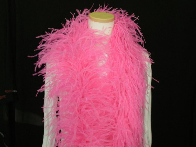 オーストリッチマラボー 羽根(ブライトピンク)1.5m4P 舞台衣装 ダンス衣装 髪飾り