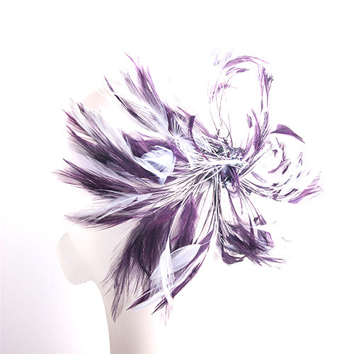 ヘットドレス白 【アクセサリー パーツ 羽 羽根 フェザー 手芸 アクセサリ しゅげい 羽根飾り】