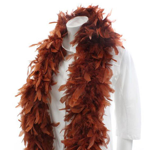 キャンドルマラボー (ブラウン) 豊富な羽根を利用したマラボーとボア