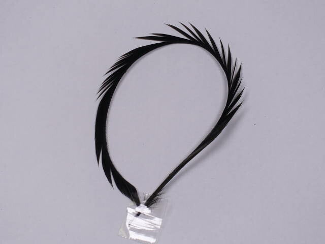 羽 ビヨット 黒 5本【装飾用】【羽根】【フェザー アクセサリー パーツ 羽 手芸 アクセサリ しゅげい 羽根飾り】羽 髪飾り 羽 手芸 羽 ビーズ 羽 帽子飾り
