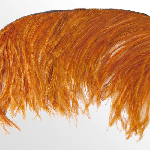 フリンジ 45cm (クルメキャラメル) この羽根はディスプレイ、アクセサリー、ヘットドレス等に使用されてます。