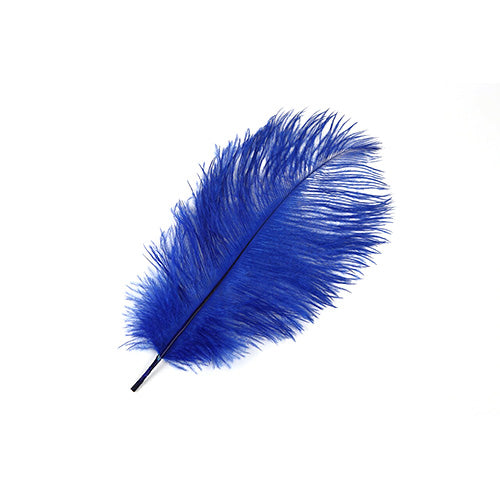 オーストリッチ小 15-25cm (青) (2本 set) この羽根はディスプレイ、アクセサリー、ヘットドレス等に使用されてます。