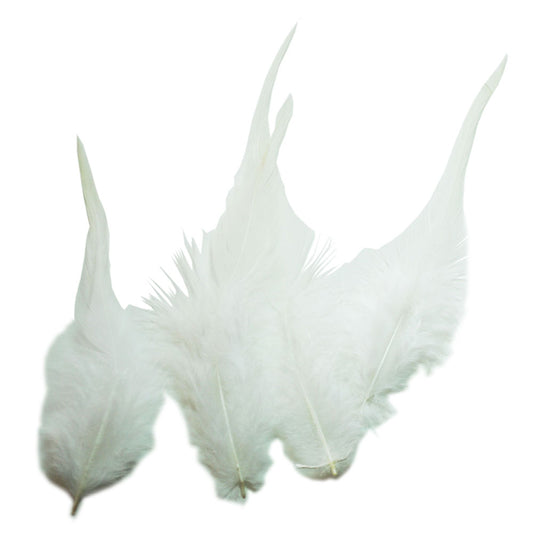 腰毛 オフホワイト 小 20本 3-6cm 装飾用の羽根白い短い羽根 <br>【羽 手芸 フェザー アクセサリー パーツ アクセサリ しゅげい】