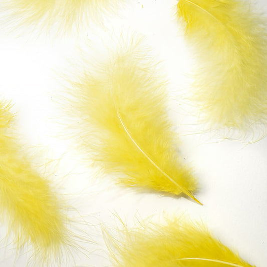 羽 フラット大 黄色 羽 飾り 羽根 髪飾り 羽　ビーズ　 天使の羽根　羽　ディスプレイ 羽 エンジェルシャワー 羽根　アクセサリー　羽根 ヘットドレス　羽根　コサージュ
