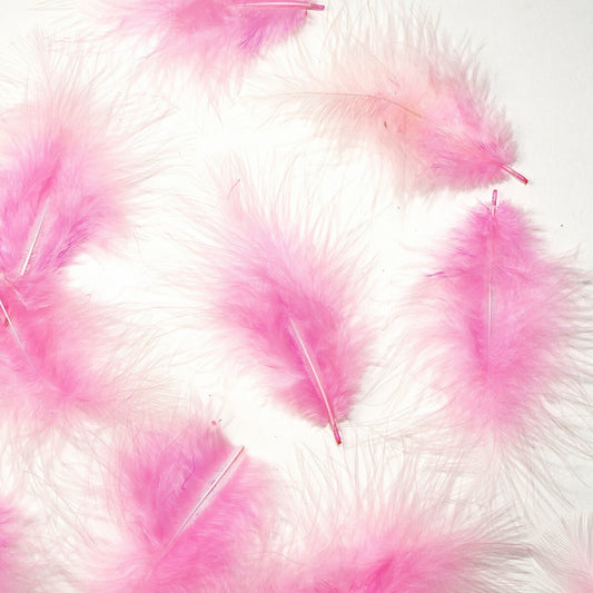 羽 フラット中 ピンク 羽 飾り 羽根 髪飾り 羽　ビーズ　 天使の羽根　羽　ディスプレイ 羽 エンジェルシャワー 羽根　アクセサリー　羽根 ヘットドレス　羽根　コサージュ