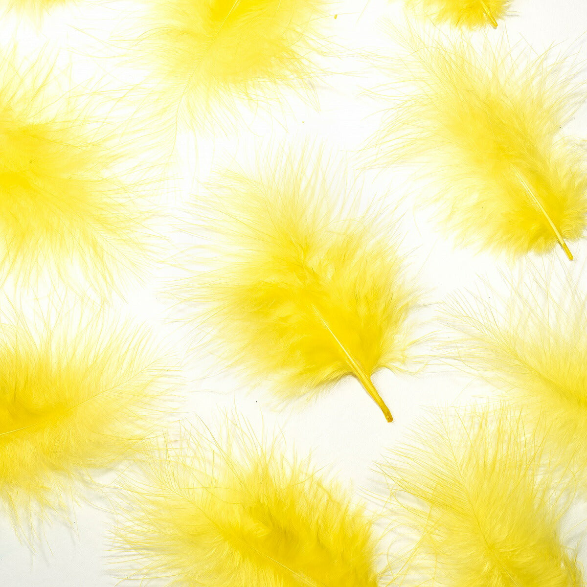 羽 フラット小黄色 羽 飾り 羽根 髪飾り 羽　ビーズ　 天使の羽根　羽　ディスプレイ 羽 エンジェルシャワー 羽根　アクセサリー　羽根 ヘットドレス　羽根　コサージュ