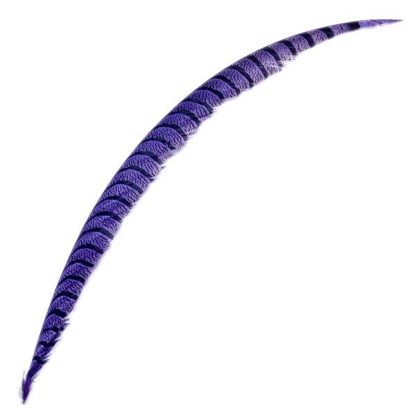 ギンケイ尾 紫 1本 40-60cm【装飾用の羽根】【フェザー 手芸 アクセサリー パーツ 羽 アクセサリ しゅげい】舞台衣装 ダンス衣装 ドレス衣装