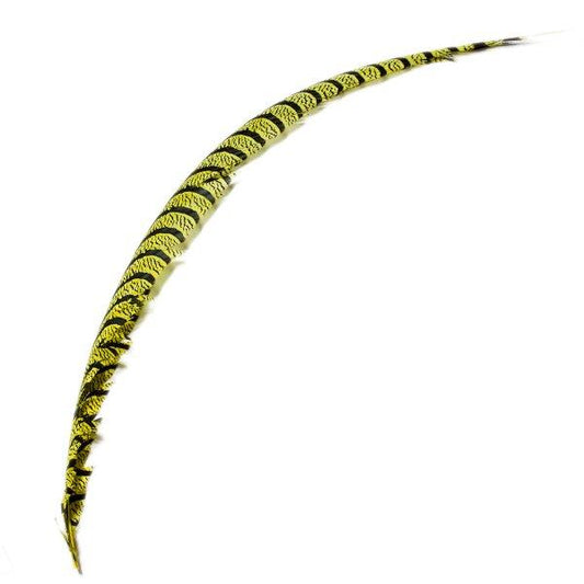 ギンケイ尾　黄色 1本 40-60cm【装飾用の羽根】舞台衣装 ダンス衣装 ドレス衣装