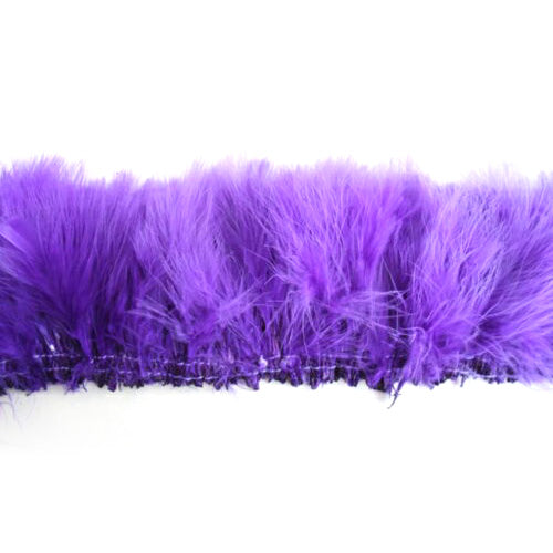 マラボー糸通し紫 10cm 装飾用の羽根