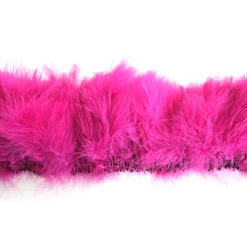 マラボー糸通しマゼンダワイン 10cm 装飾用の羽根
