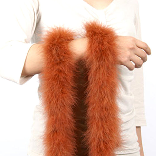 ターキーマラボー （ブラウン） 豊富な羽根を利用したマラボーとボア 舞台衣装 ダンス衣装 帽子飾り