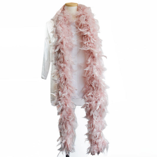 キャンドルマラボー （ライトピンクブラウン）<br>豊富な羽根を利用したマラボーとボア