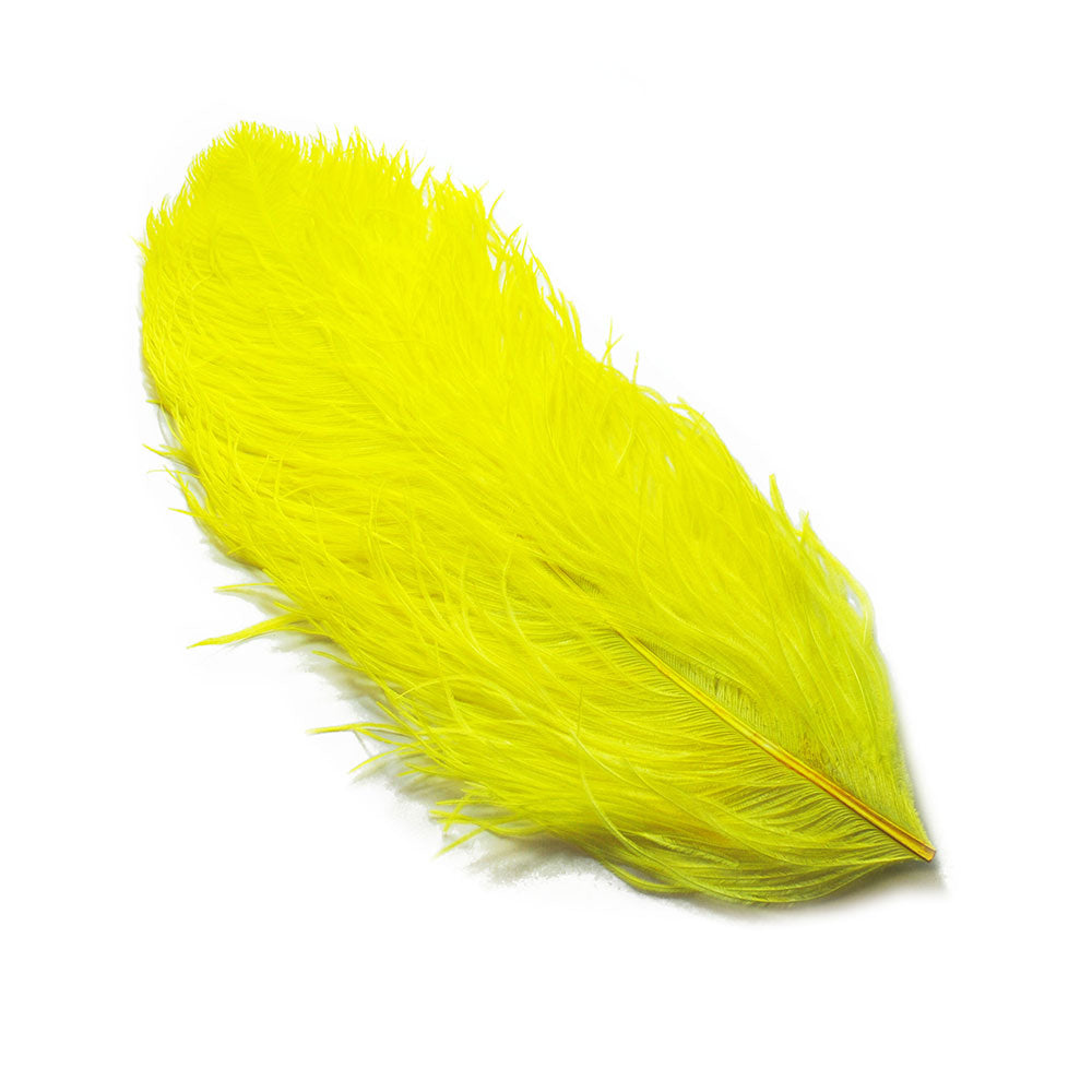 オーストリッチ 45～55cm （黄） この羽根はディスプレイ、アクセサリー、ヘットドレス 羽 髪飾り　舞台衣装 ダンス衣装