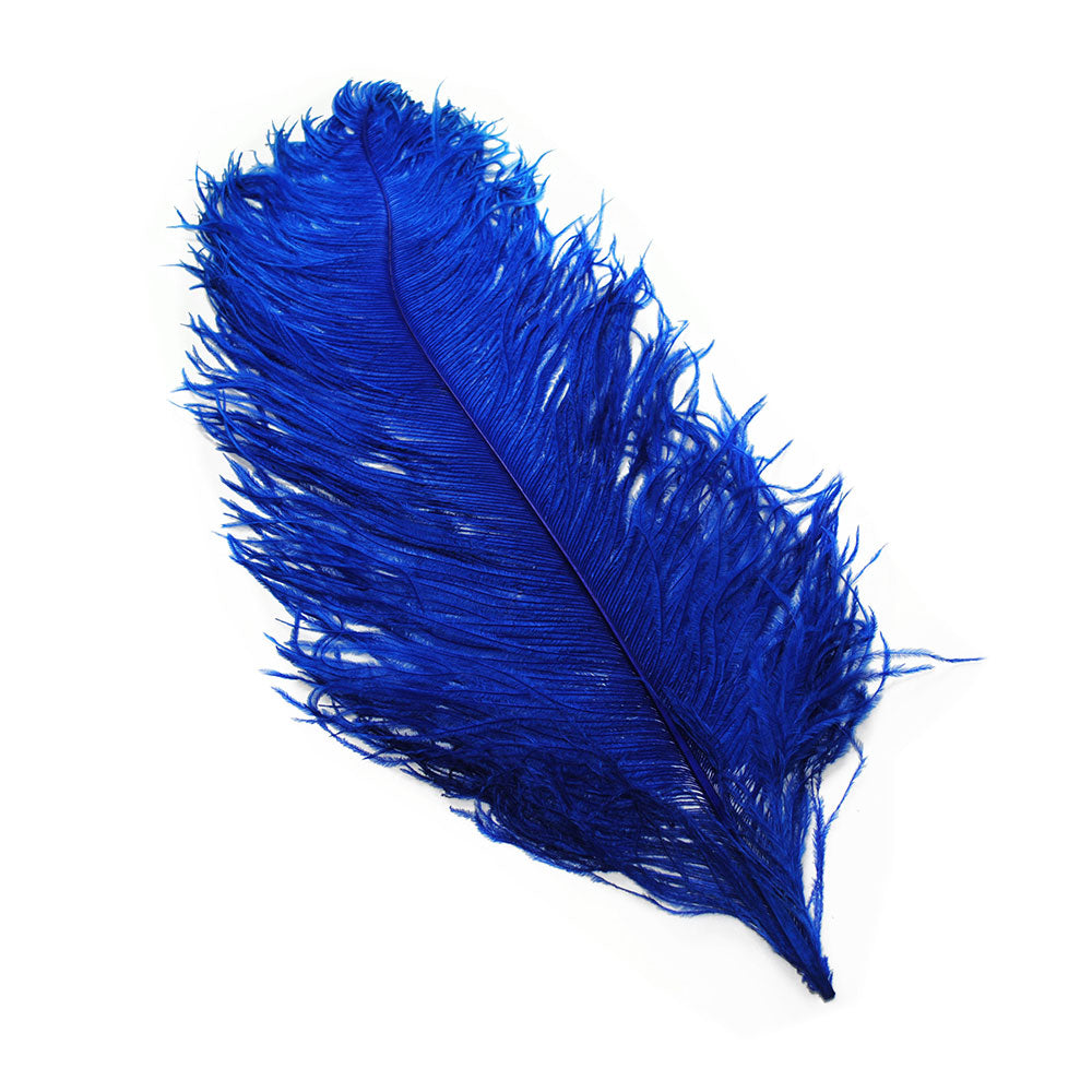 オーストリッチ 45～55cm （青） この羽根はディスプレイ、アクセサリー、ヘットドレス羽 髪飾り　舞台衣装 ダンス衣装