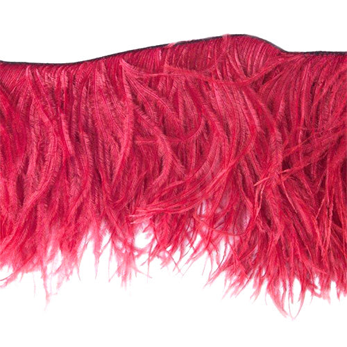 フリンジ 45cm （レッドワイン） この羽根はディスプレイ、アクセサリー、ヘットドレス等に使用されてます。【装飾 衣装縫い付け 羽根 ふわふわ羽根 】