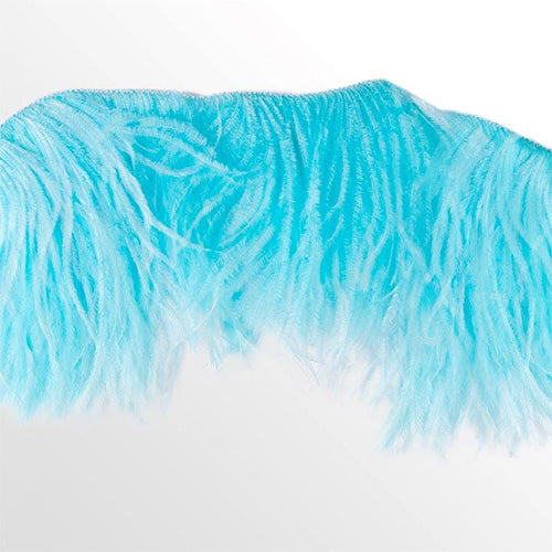 フリンジ 45cm （ライトブルー） この羽根はディスプレイ、アクセサリー、ヘットドレス等に使用されてます。