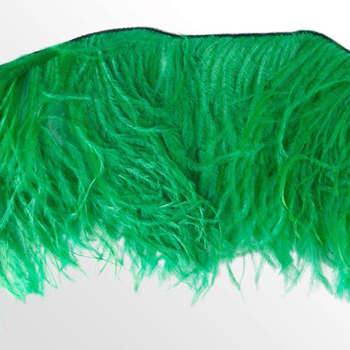 フリンジ 45cm （グラスグリーン） この羽根はディスプレイ、アクセサリー、ヘットドレス等に使用されてます。【装飾 衣装縫い付け 羽根 ふわふわ羽根 】