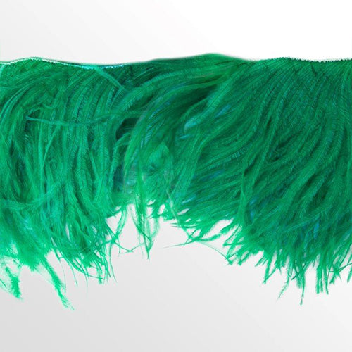 フリンジ 45cm （ジャデグリーン） この羽根はディスプレイ、アクセサリー、ヘットドレス等に使用されてます。【装飾 衣装縫い付け 羽根 ふわふわ羽根 】