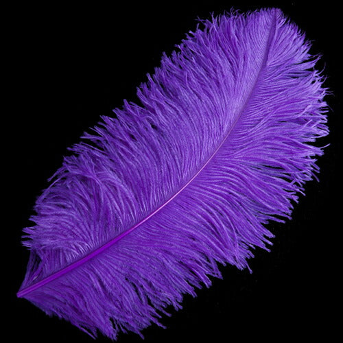 オーストリッチ 45～55cm （紫） 羽ディスプレイ、アクセサリー、ヘットドレス羽 髪飾り　舞台衣装 ダンス衣装