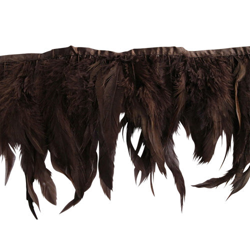 フェザーテープ 小豆色 羽根【150本 ラテンドレス 社交ダンス ソシアルダンス ダンス衣装 インディアン風 ネイティブアメリカン ダンサー　デコレーションに10-15cm