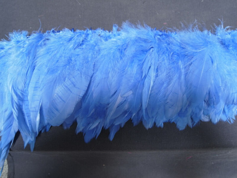 キャラ尾　ブルー　バンドル系 羽根 30cm【羽 フェザー】羽ドレス衣装　舞台衣装　ダンス衣装 　帽子飾り 羽ビーズ