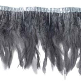 フェザーテープ(Tape-1) 【グレー系 150本 ラテンドレス 社交ダンス ソシアルダンス ダンス衣装 インディアン風 ネイティブアメリカン ダンサー　デコレーションに10-15cm