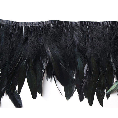フェザーテープ NO11 黒 ダンス衣装 120本 ステージ衣装装飾 ソシアルダンス衣装 衣装製作 社交ダンス衣装 黒い羽根 手芸 羽 パーツ 羽根飾り しゅげい】 (Tape11 黒)