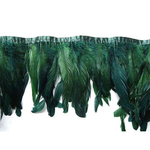 フェザーテープ 尾毛　ダークグリーン羽 【150本 ラテンドレス 社交ダンス ソシアルダンス ダンス衣装  インディアン風 ネイティブアメリカン ダンサー　デコレーションにどうぞ】10-15cm 舞台衣装 ダンス衣装 ドレス衣装