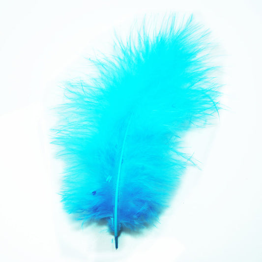 羽 フラット大ﾗｲﾄﾌﾞﾙｰ 羽 飾り 羽根 髪飾り 羽　ビーズ　 天使の羽根　羽　ディスプレイ 羽 エンジェルシャワー 羽根　アクセサリー　羽根 ヘットドレス　羽根　コサージュ