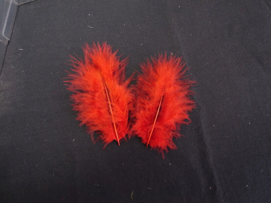 羽 フラット中 赤 羽 飾り 羽根 髪飾り 羽　ビーズ　 天使の羽根　羽　ディスプレイ 羽 エンジェルシャワー 羽根　アクセサリー　羽根 ヘットドレス　羽根　コサージュ