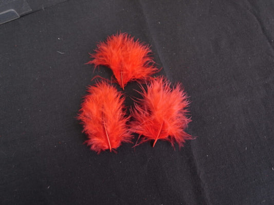 羽 フラット小赤 羽 飾り 羽根 髪飾り 羽　ビーズ　 天使の羽根　羽　ディスプレイ 羽 エンジェルシャワー 羽根　アクセサリー　羽根 ヘットドレス　羽根　コサージュ